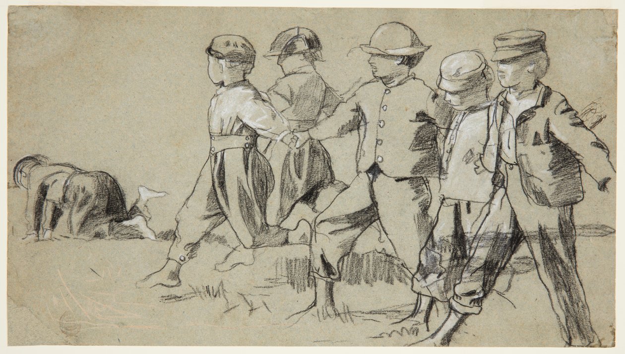 Estudio para "Rompe la Cuerda" de Winslow Homer