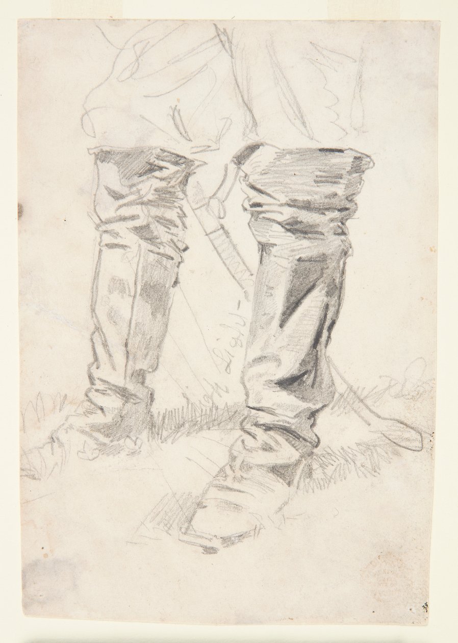 Estudio de las botas de un oficial de caballería de Winslow Homer