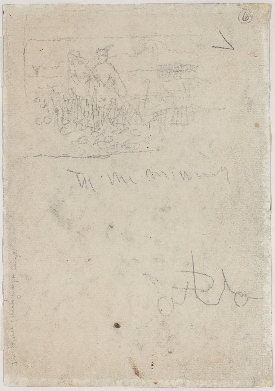 Acción de Gracias en el campamento [verso], n.d. de Winslow Homer