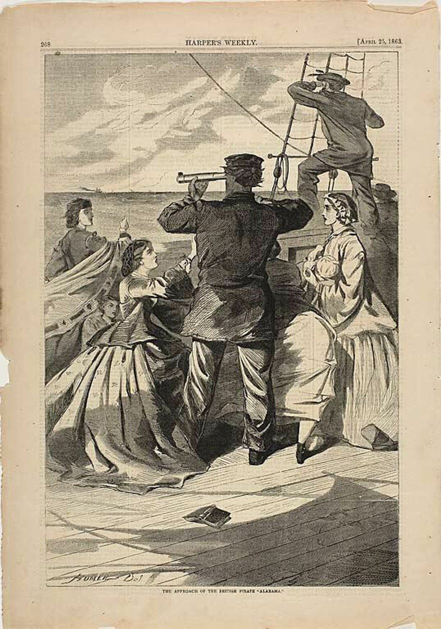 El abordaje del pirata británico "Alabama" de Winslow Homer