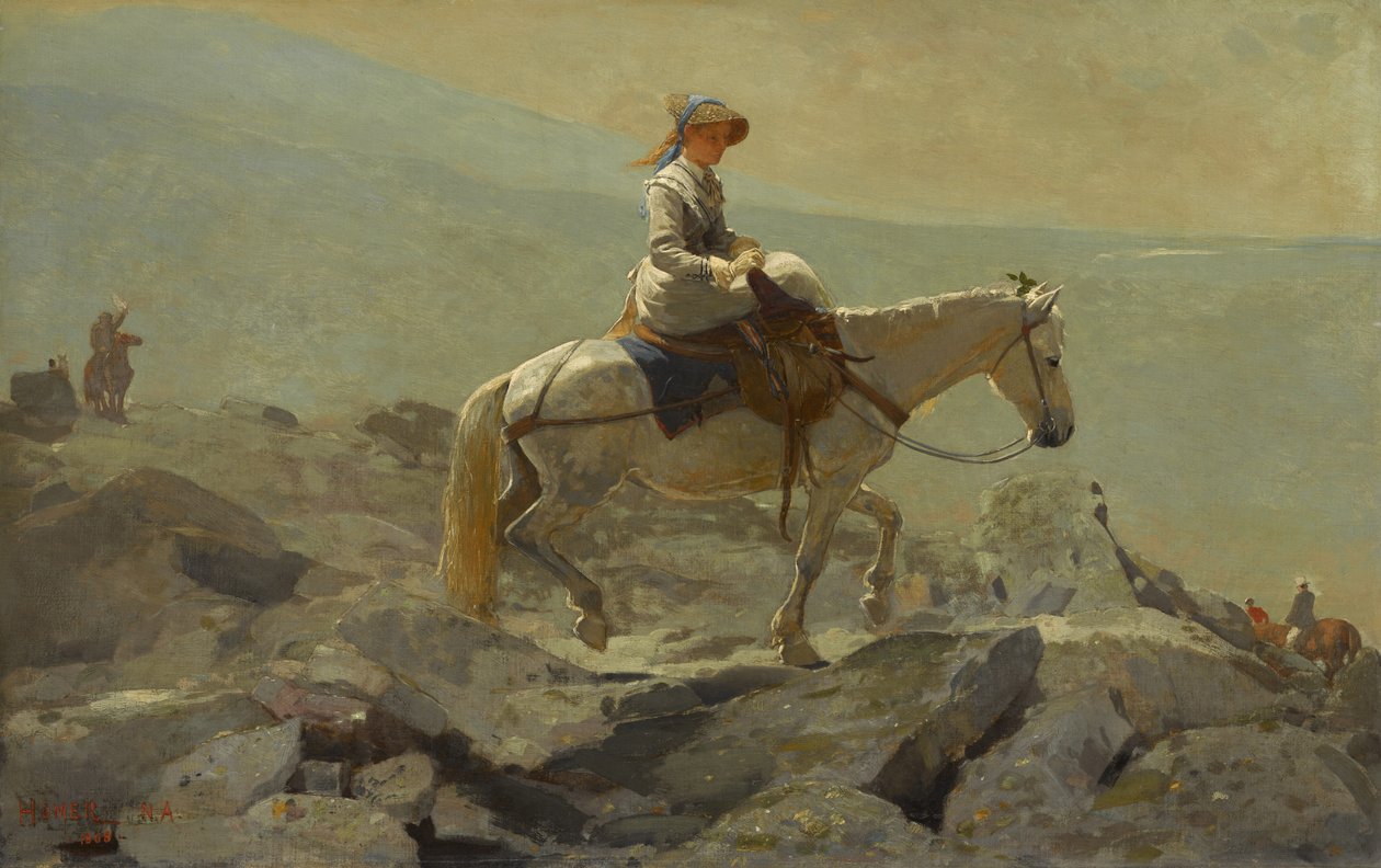 El sendero de las bridas, Montañas Blancas, 1868 de Winslow Homer