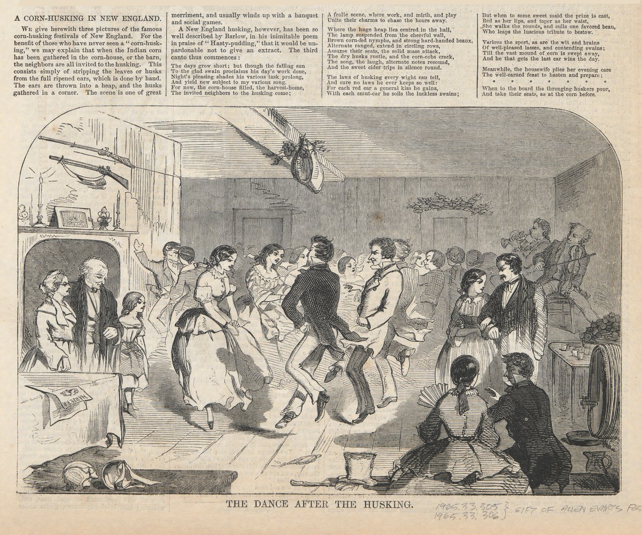 La danza después del descascarillado, de Harper de Winslow Homer