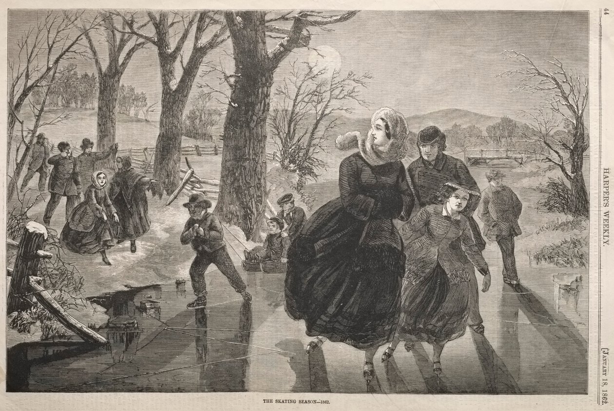 La temporada de patinaje - 1862 de Winslow Homer