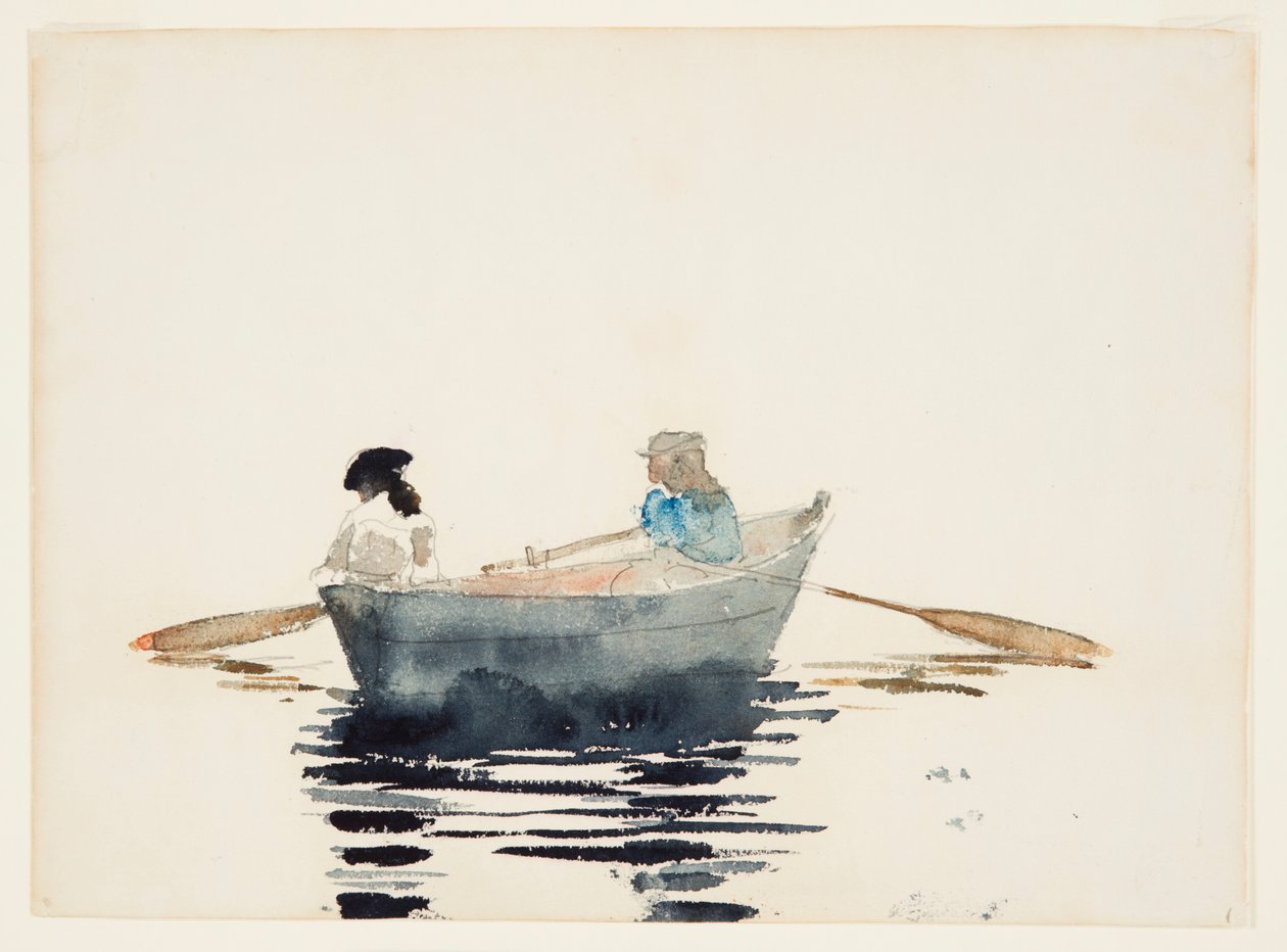 Dos chicas en un bote de remos de Winslow Homer