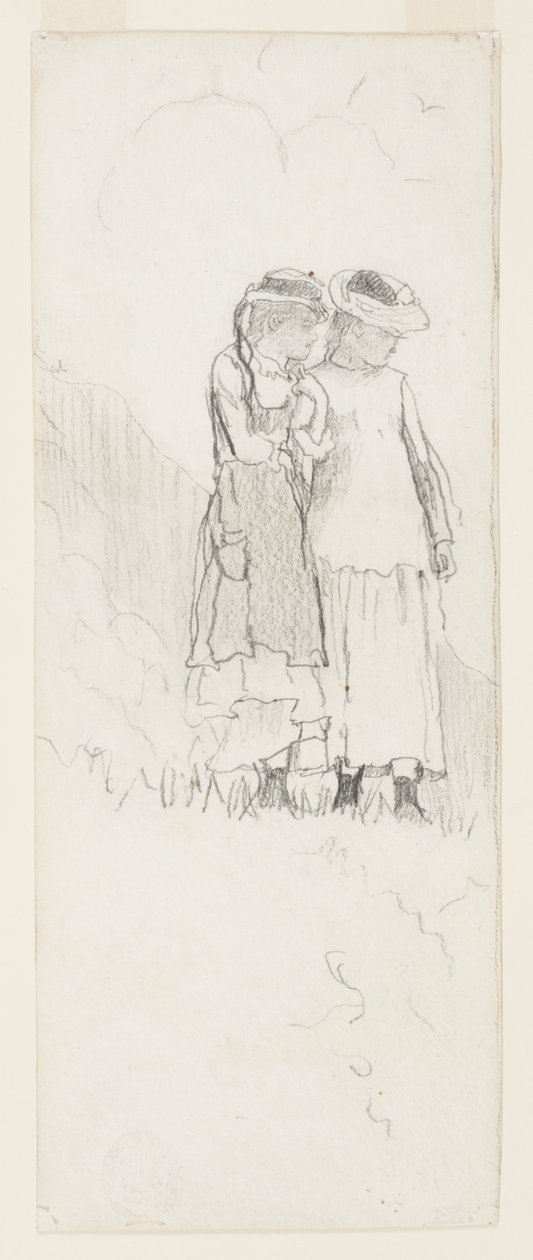 Dos niñas en un campo de Winslow Homer