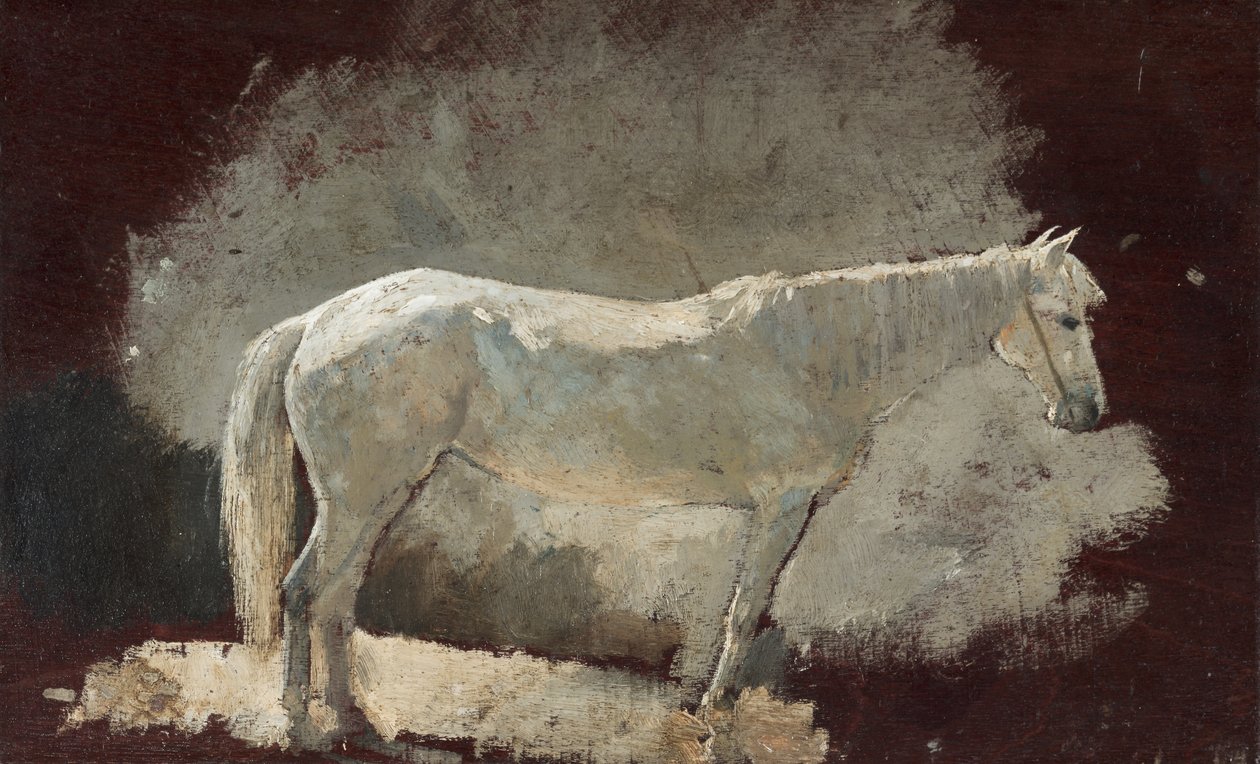 Yegua blanca, c.1868 (óleo sobre tabla) de Winslow Homer
