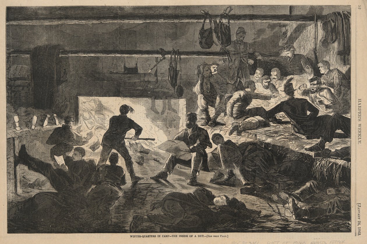 Cuartos de invierno en el campamento de Winslow Homer