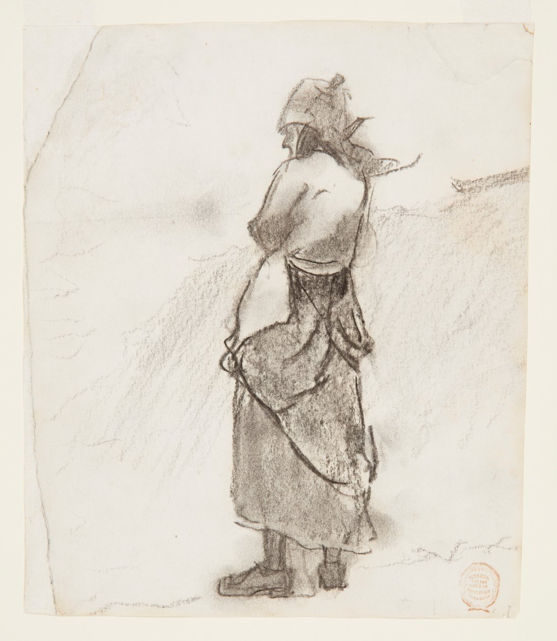 Mujer mirando al mar, Cullercoats, Inglaterra de Winslow Homer