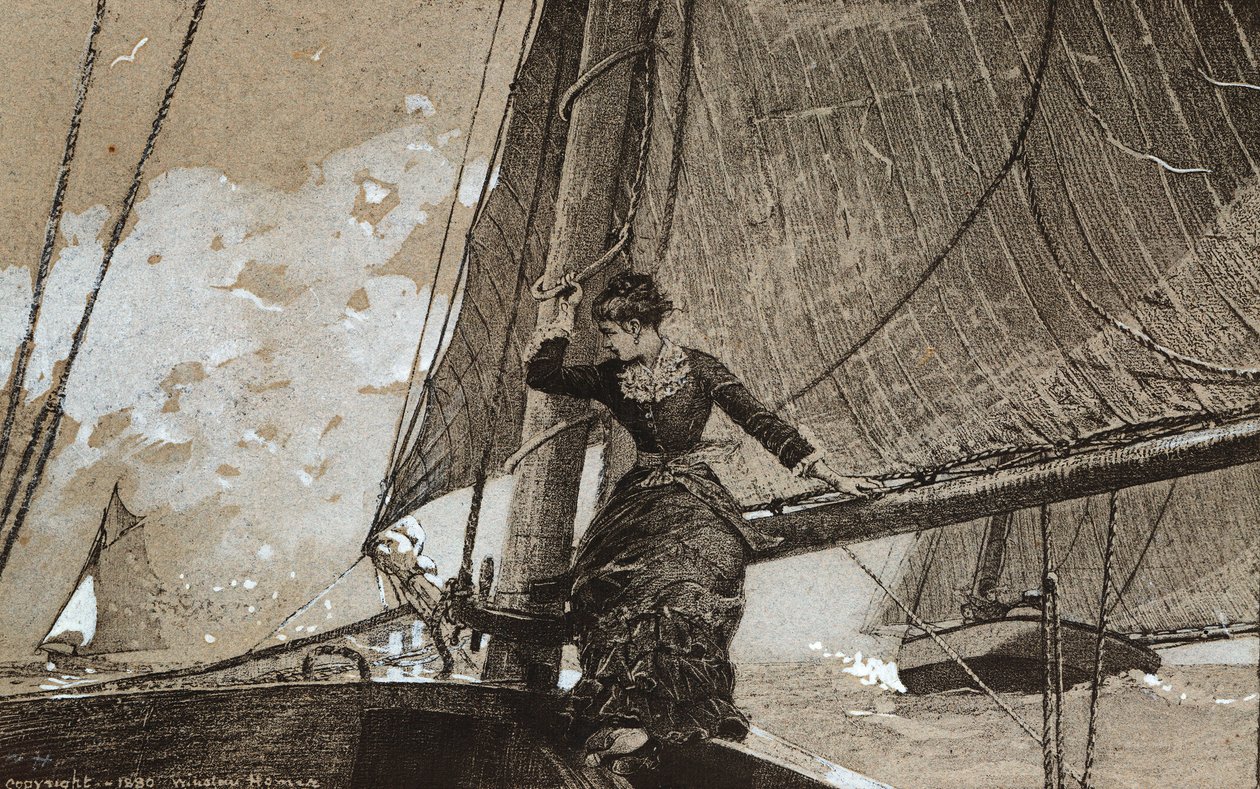 Chica de yate, 1880 de Winslow Homer