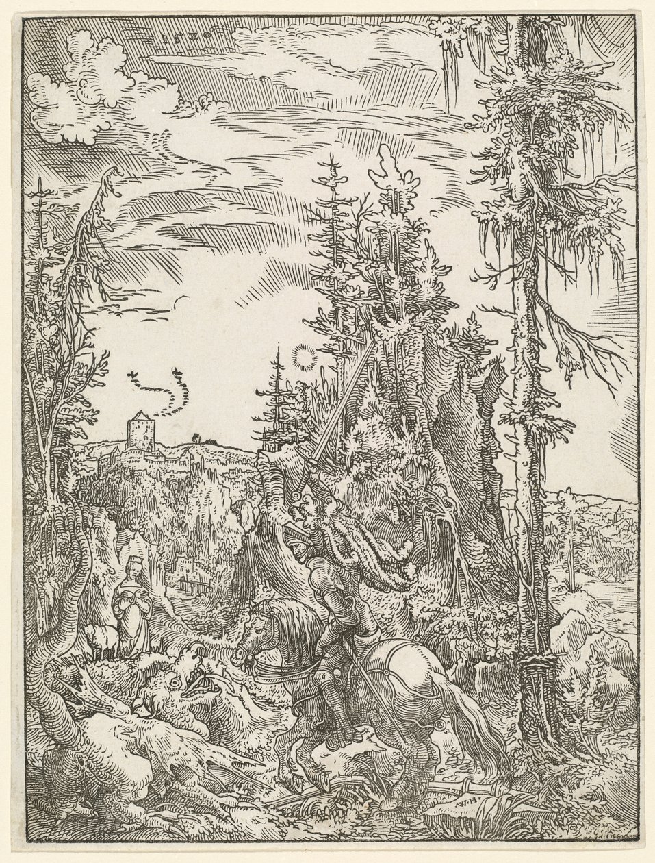 San Jorge matando al dragón de Wolf Huber