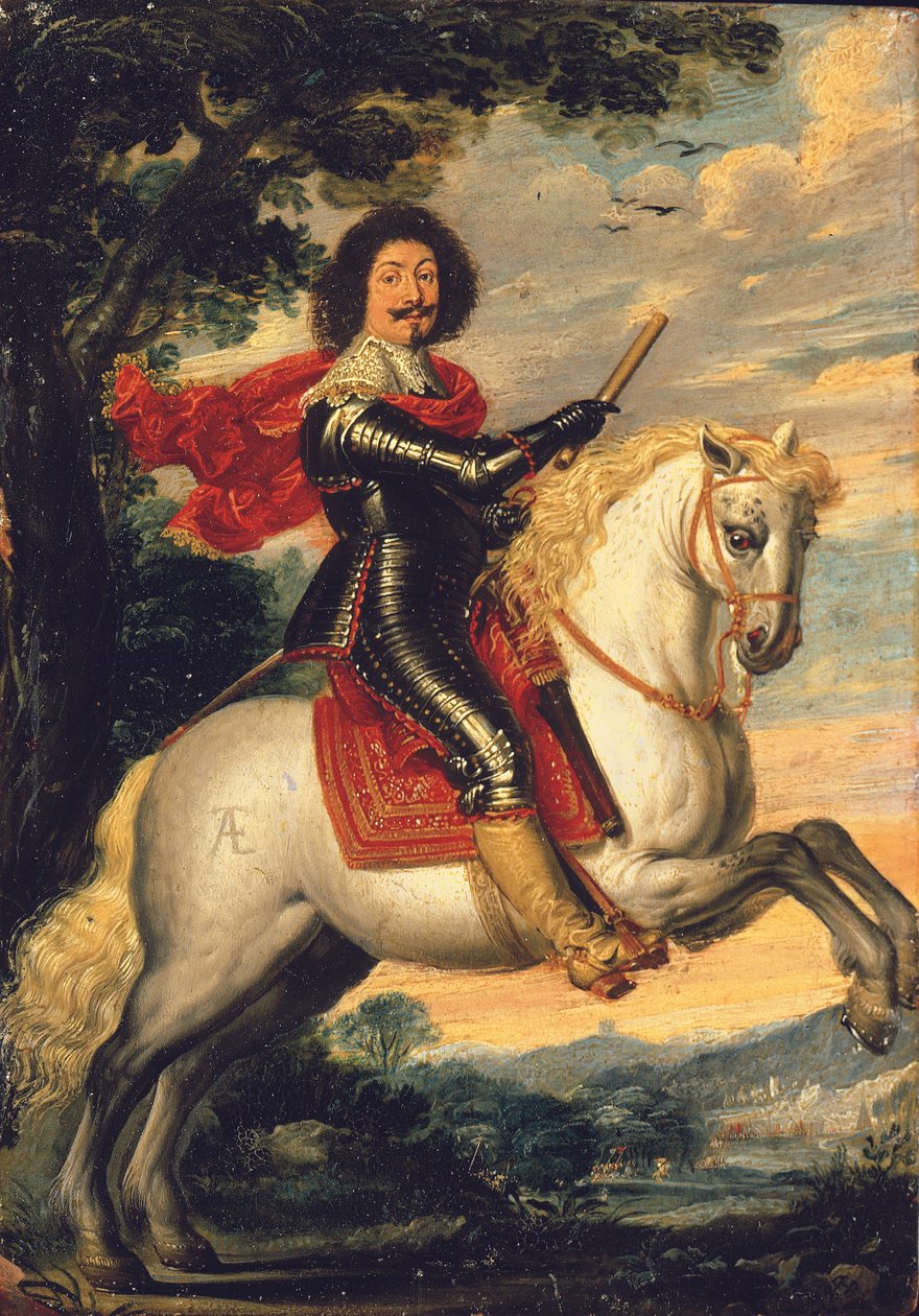 Retrato ecuestre de un caballero de Wolfgang Heimbach