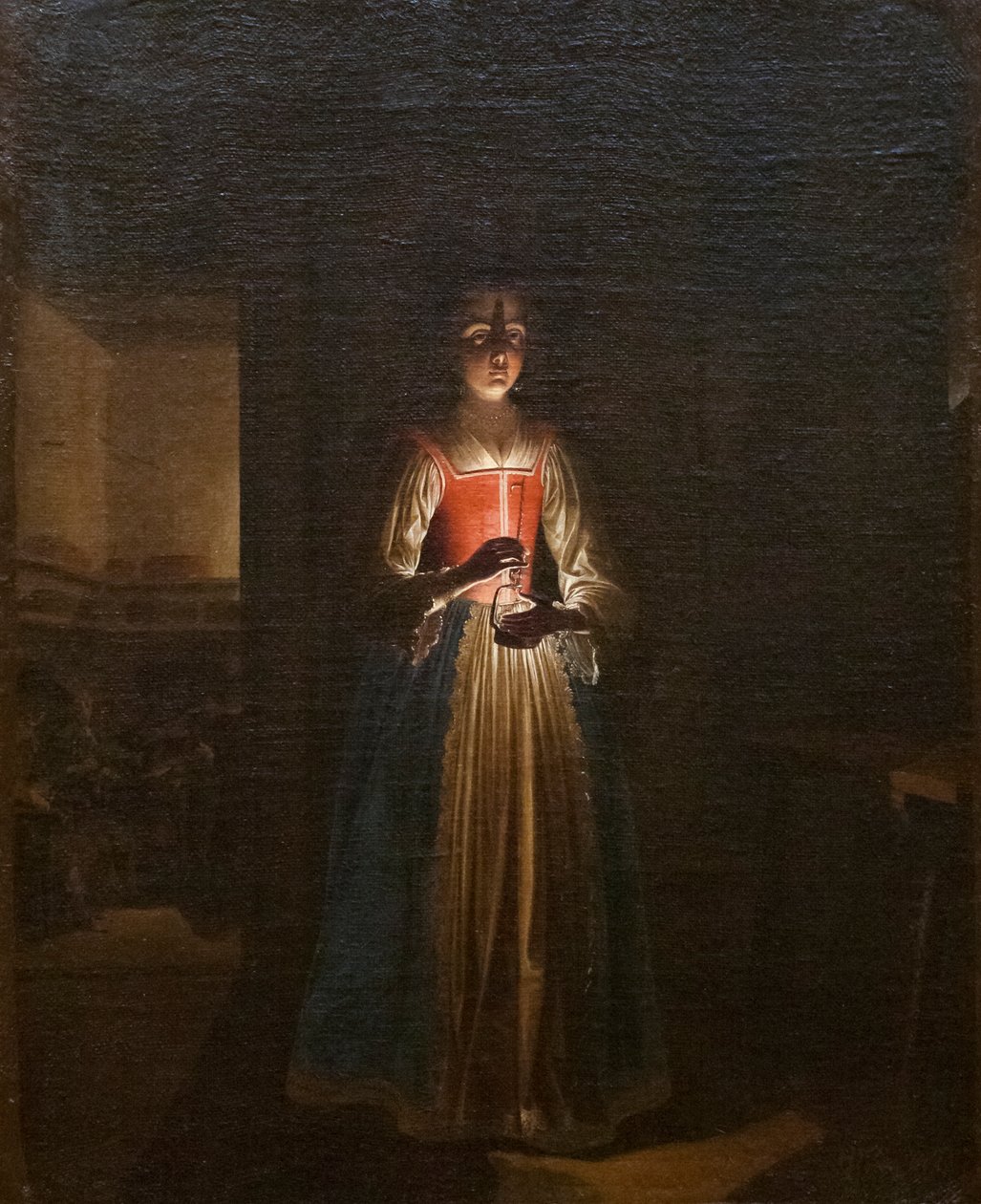 Mujer con linterna (pintura) de Wolfgang Heimbach