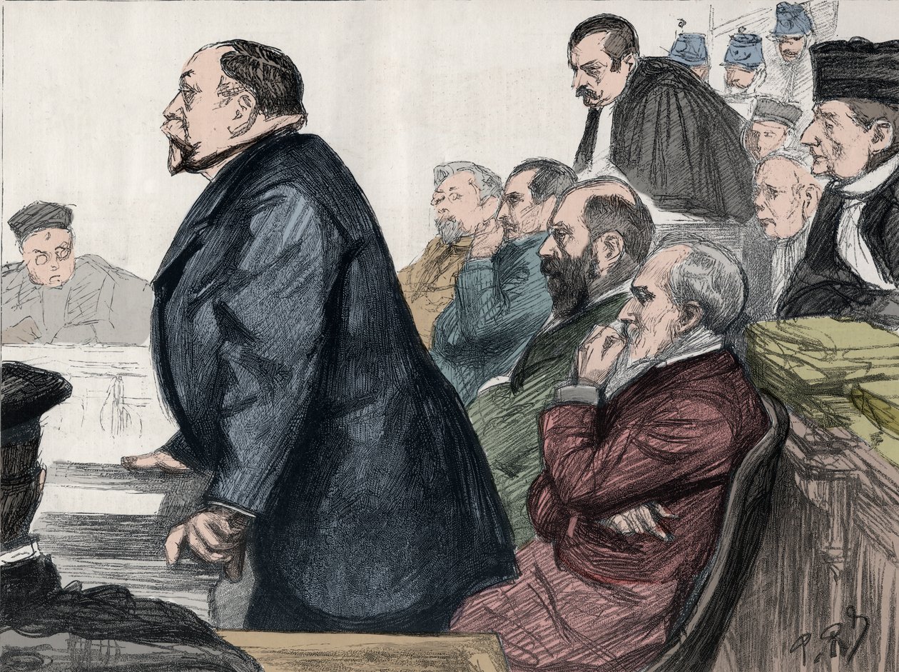 Escándalo de Panamá (1892-1897): el juicio y la sentencia de los directores de la Compañía del Canal de Panamá el 8 de febrero de 1893 en el palacio de Justicia de Woodbine K. Hinchliff