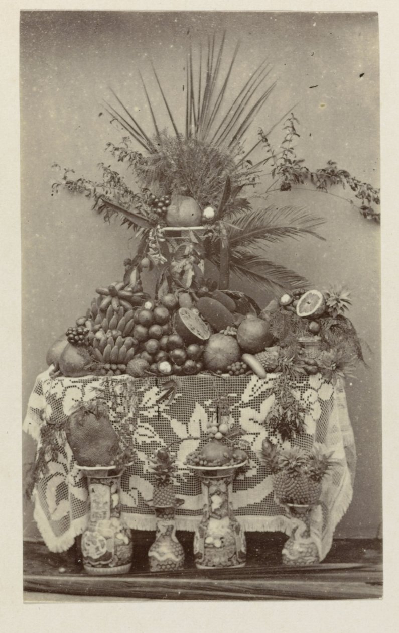 Bodegón de frutas tropicales de Woodbury and Page