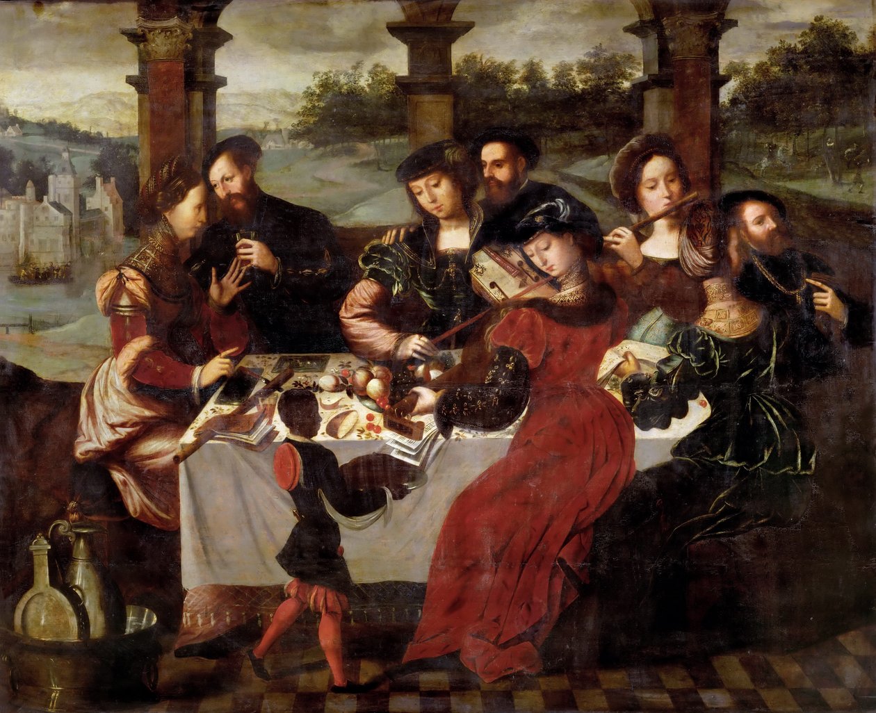 El concierto después de la cena de Workshop of Ambrosius Benson