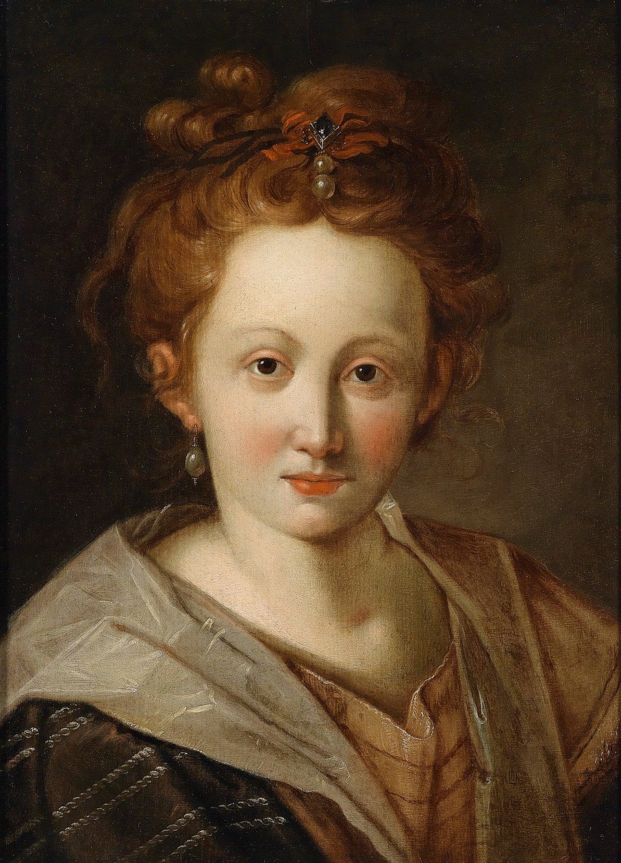Retrato de una joven de Workshop of Hans von Aachen