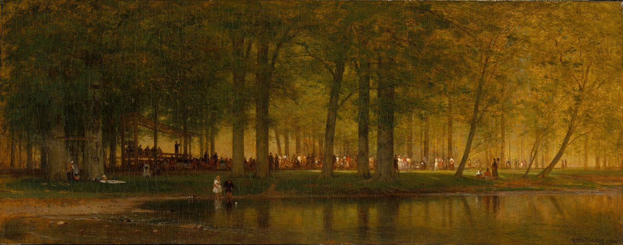La reunión del campamento, 1874 de Worthington Whittredge