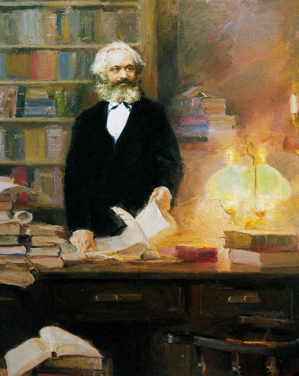 Karl Marx en su estudio de Wun Zhang