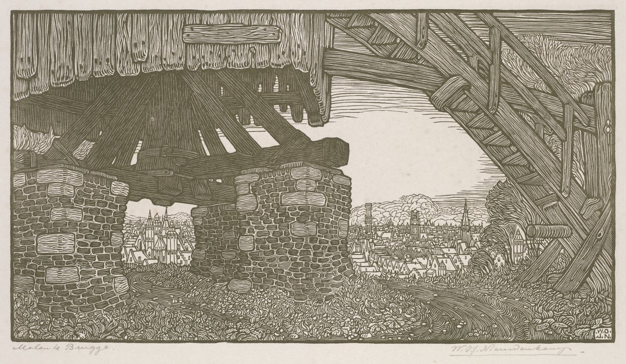 Molino en Brujas de Wynand Otto Jan Nieuwenkamp