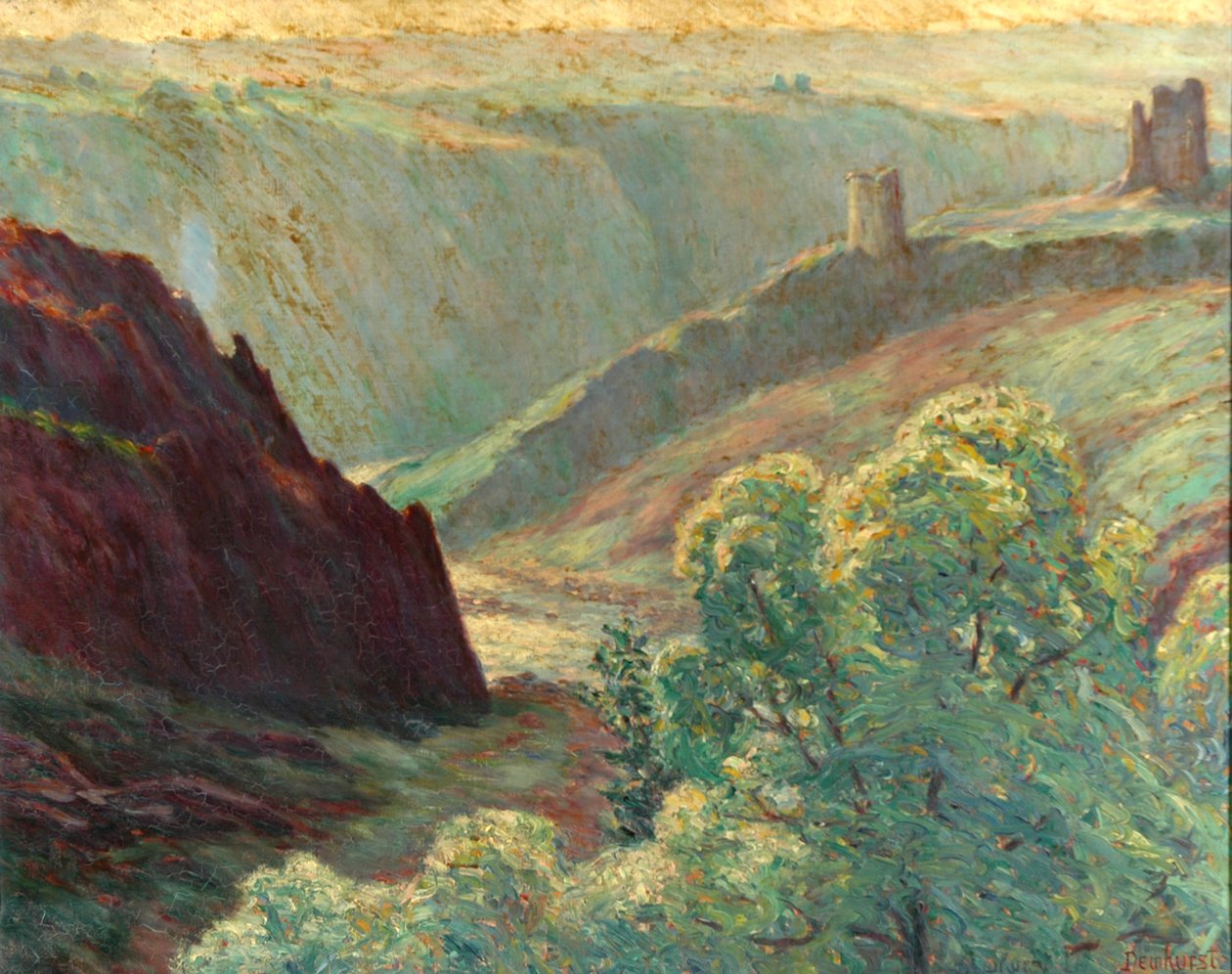 Amanecer y niebla del río de Wynford Dewhurst