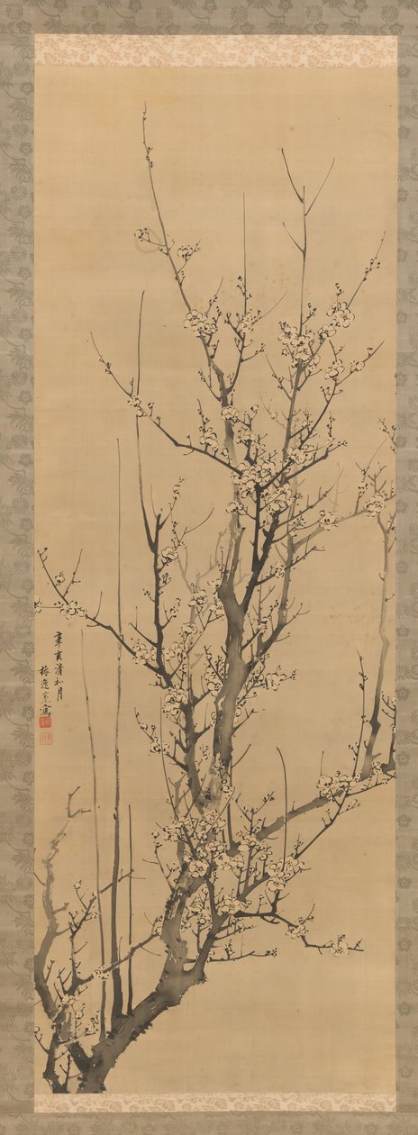 Flores de ciruelo, fechado en 1851 de Yamamoto Baiitsu