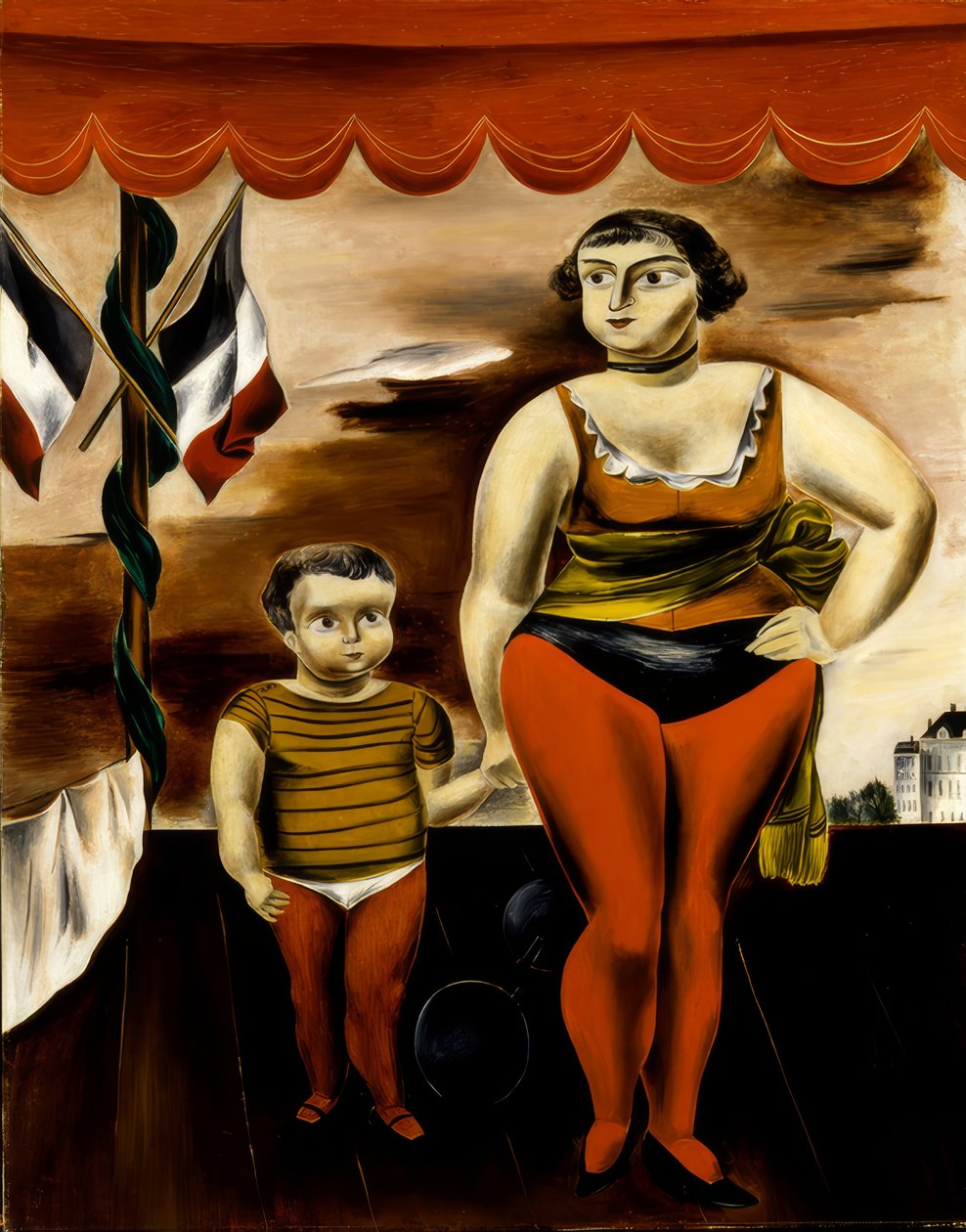 Mujer fuerte y niño de Yasuo Kuniyoshi