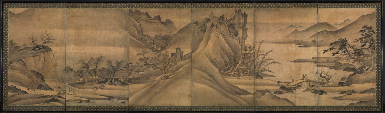 Paisaje de las Cuatro Estaciones, principios de 1500 de Yi Sumun