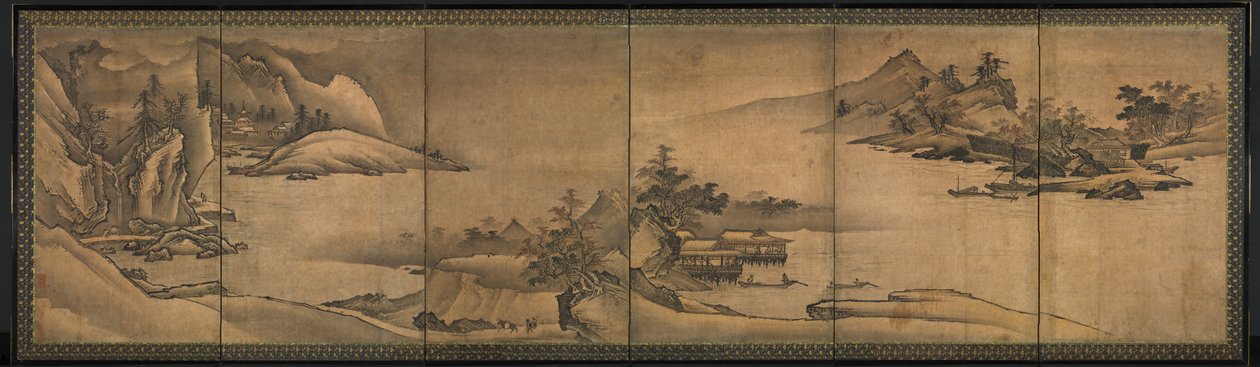 Paisaje de las cuatro estaciones, principios del siglo XVI de Yi Sumun