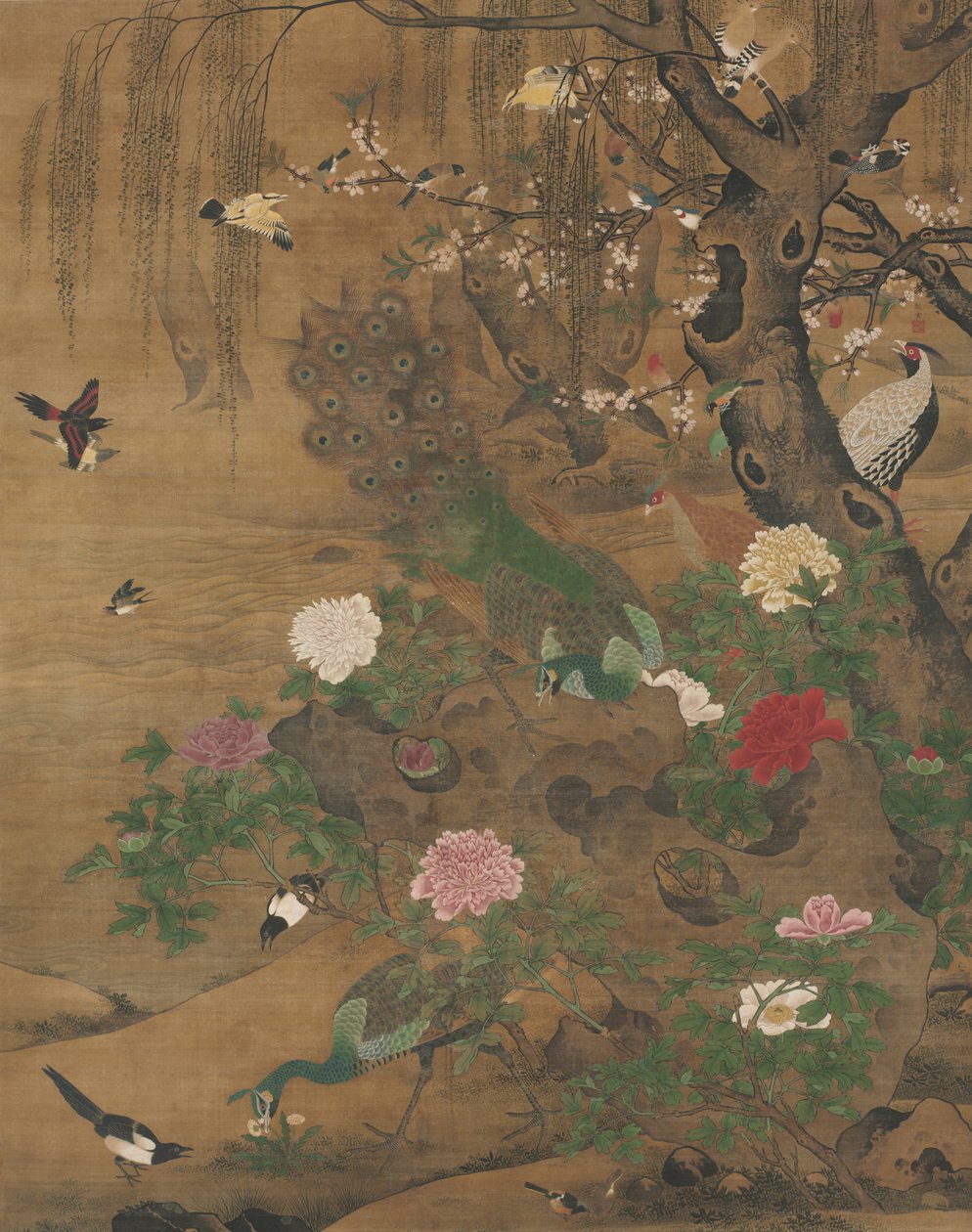 Birds Gather under the Spring Willow de Yin Hong