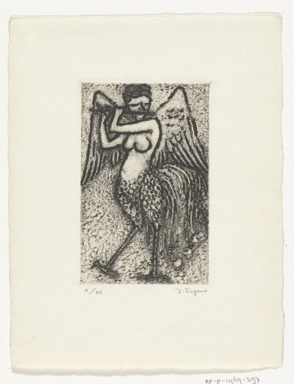 Silbato Tocando Sirena de Yo Sugano (signed by artist)