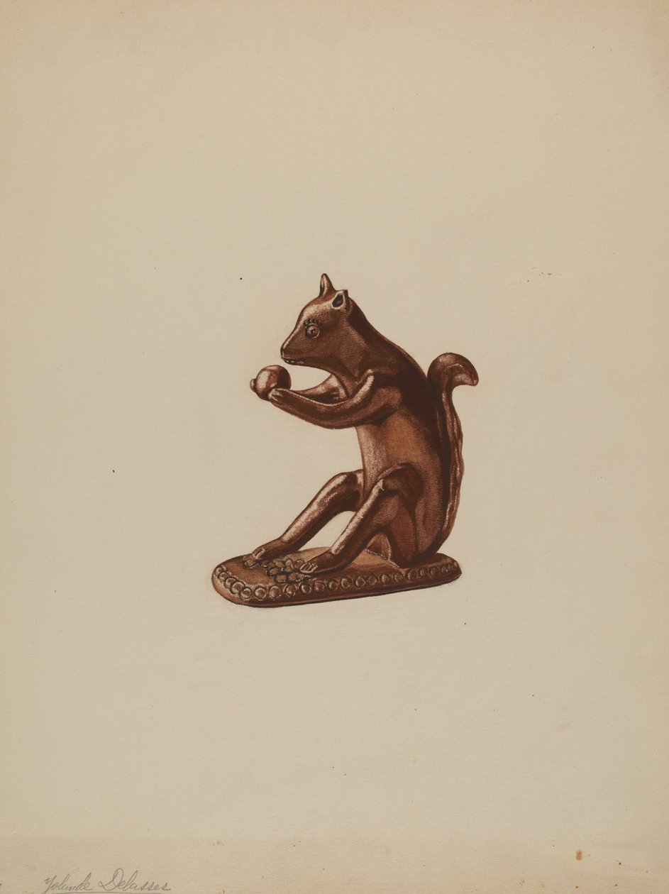 Estatuilla de ardilla, c. 1937 de Yolande Delasser