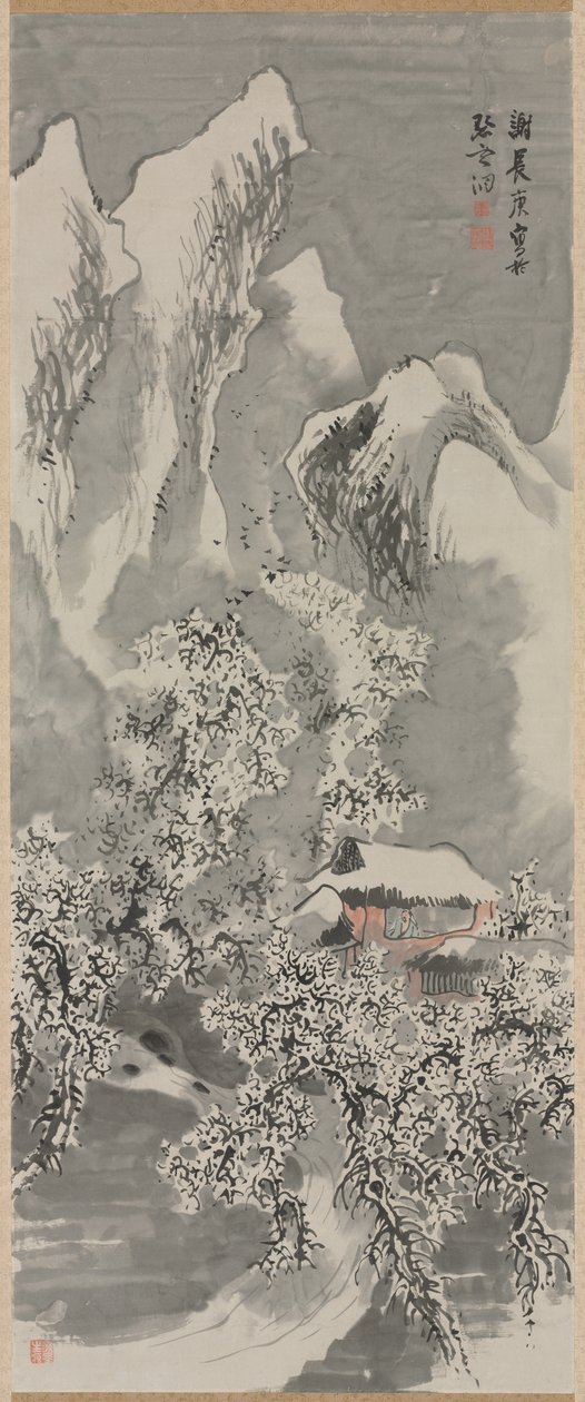 Paisaje nevado, c. 1770s de Yosa Buson