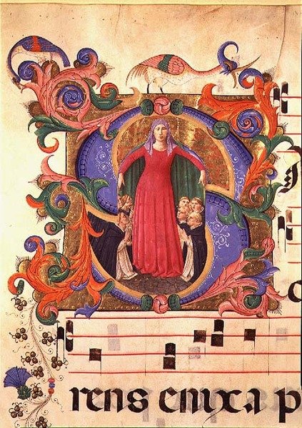 Misal 515 f.169r Madonna Misericordia, 1448-49 de Zanobi di Benedetto Strozzi