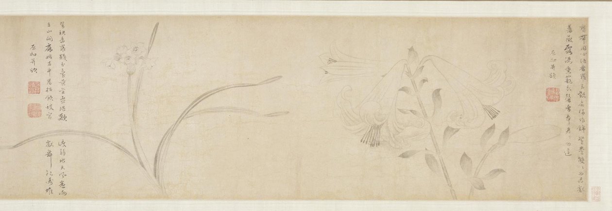 Flores de tinta de Zhao Zhong
