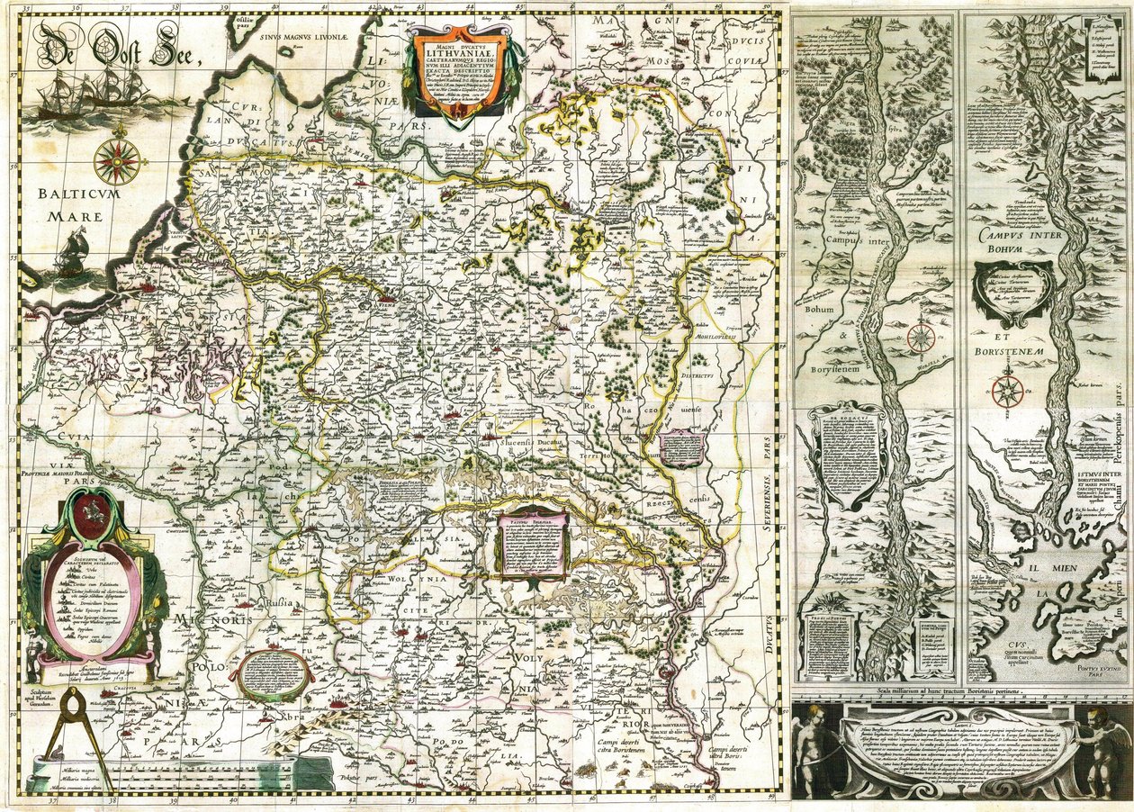 Radziwiłł-Sirotka - Mapa del Gran Ducado de Lituania de Радзівіла Сіроткі