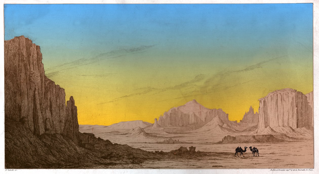Montañas Aktau, circa 1850 de . .