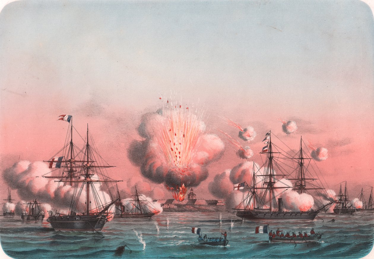 Flota aliada bombardeando Arabat, 25 de mayo de William Walcutt