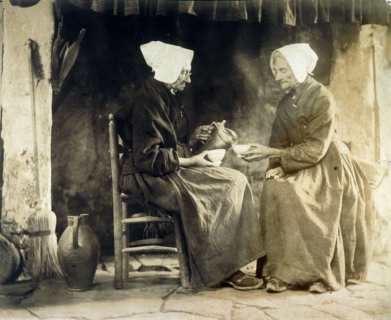 Mujeres tomando el té, c. 1900 de Frederick (attr. to) Barnard