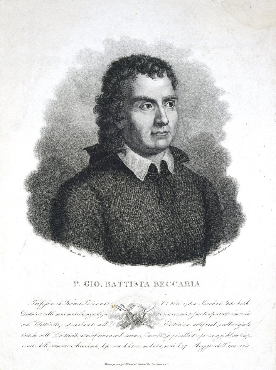 Giambatista Beccaria, clérigo y científico italiano de Frederick (attr. to) Barnard