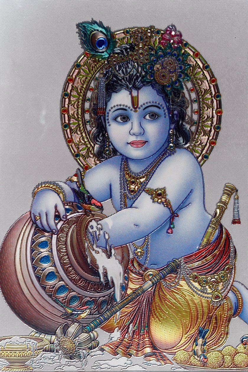Infante Lord Krishna. Dios hindú de . .