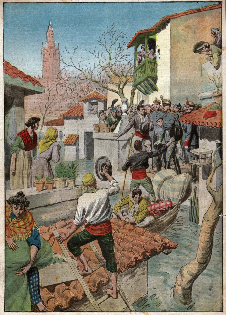 Inundaciones en Sevilla de Ferdinand Georg Waldmuller