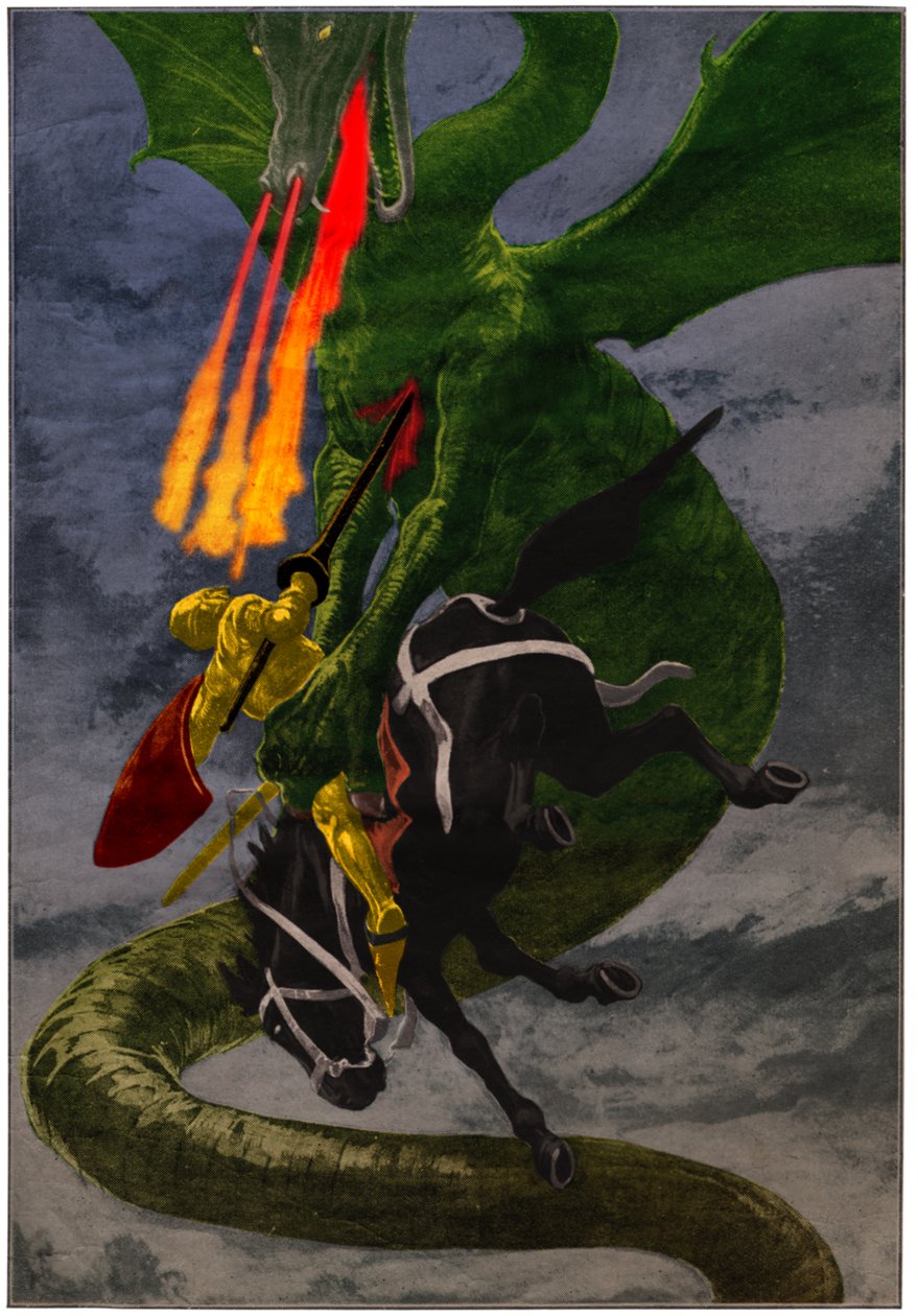 Caballero y dragón de . .