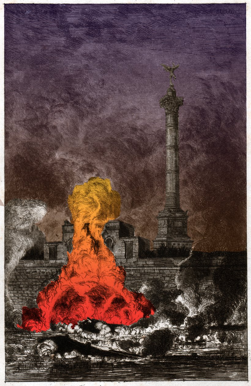 La Comuna de París. circa 1880 (grabado) de . .