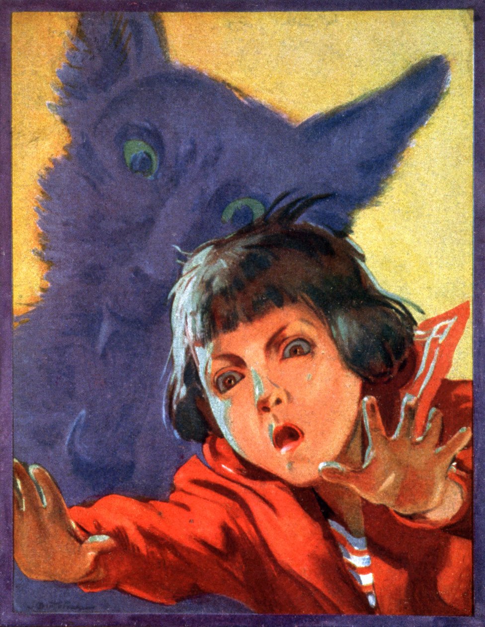 El hombre lobo. 1923 (grabado) de . .
