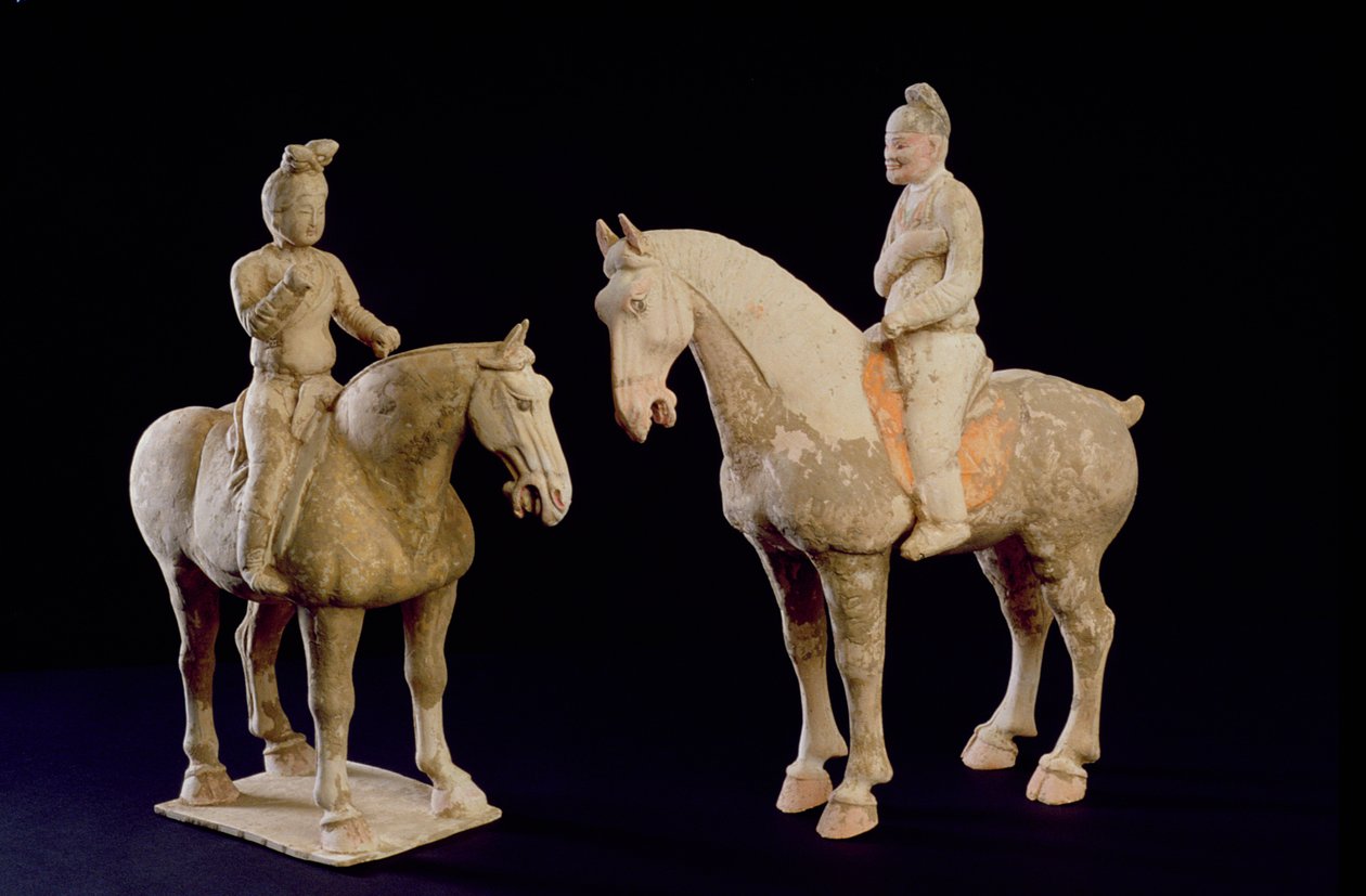Dos jinetes, chinos, dinastía Tang (618-906) de Hippolyte Lalaise Devéria