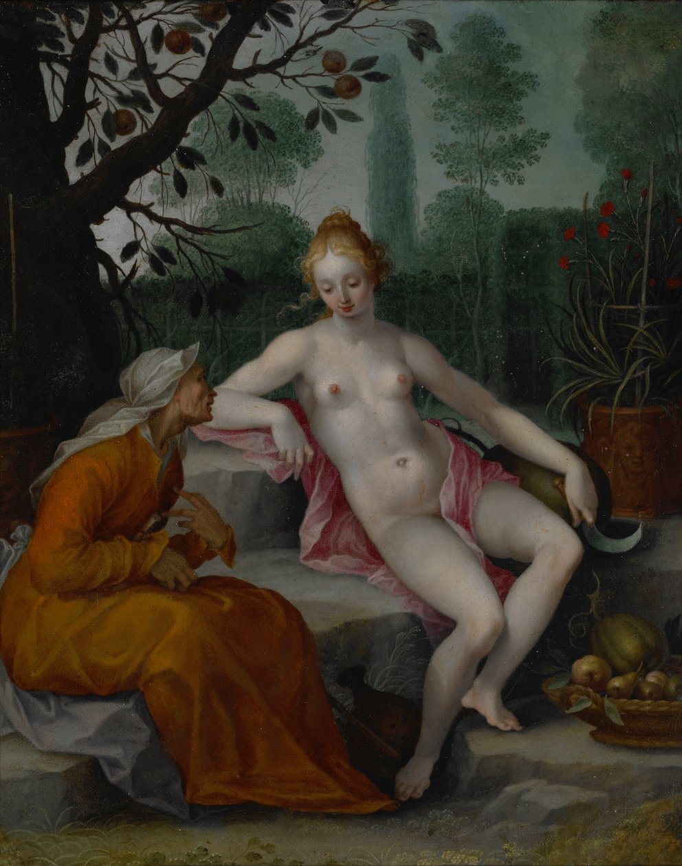 Vertumno y Pomona de Abraham Bloemaert