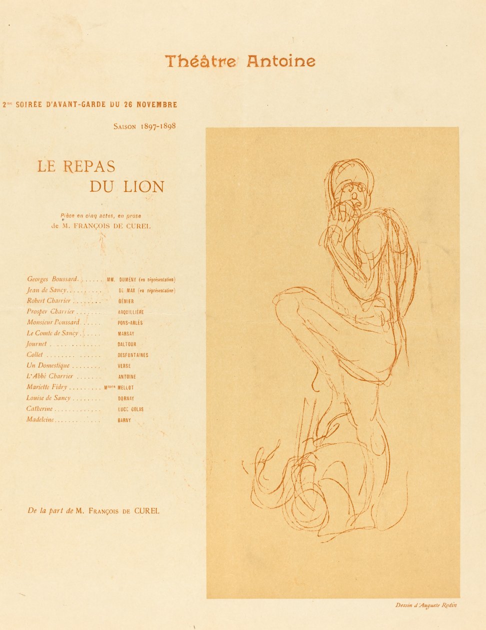 La comida del león de Auguste Rodin