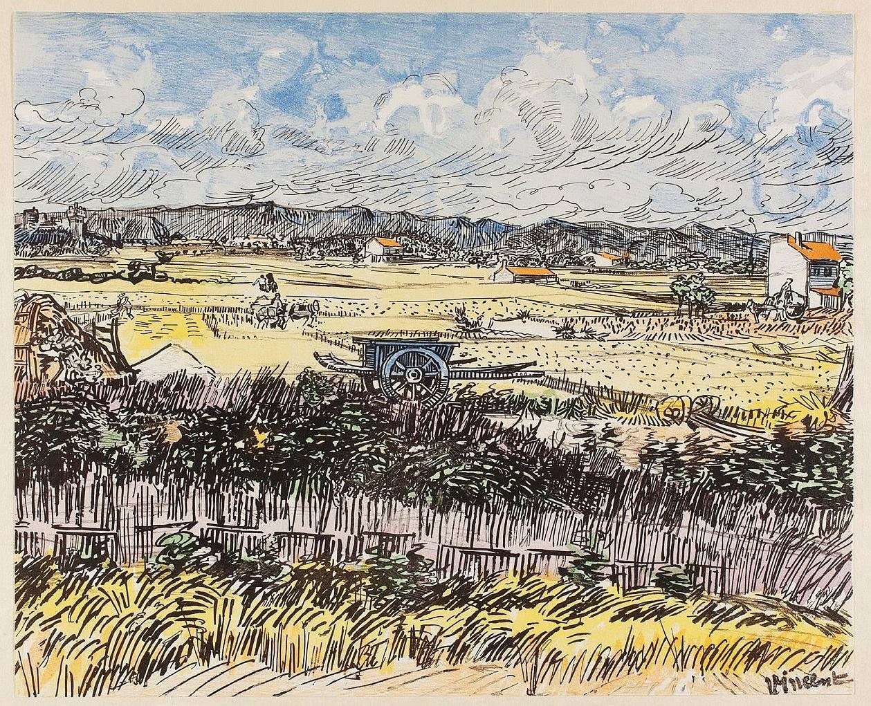 Cosecha en Provenza de Vincent van Gogh