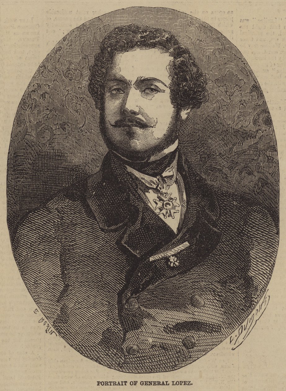 Retrato del General López de after Edmond Morin