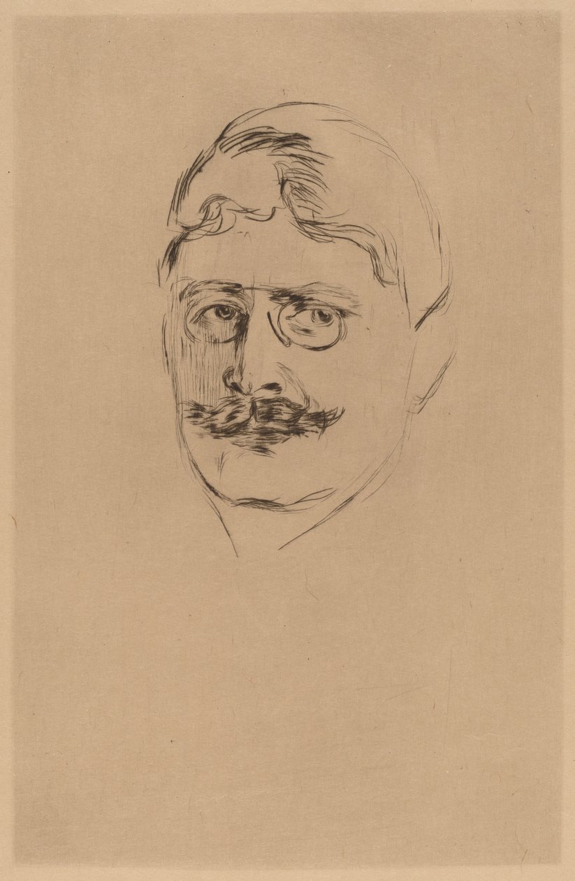 Knut Hamsun de after Edvard Munch